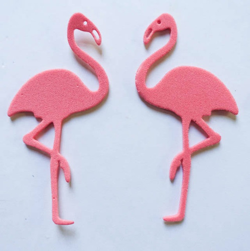 10 Flamenco Flamingo Goma Eva Cartulina Souvenir Decoración