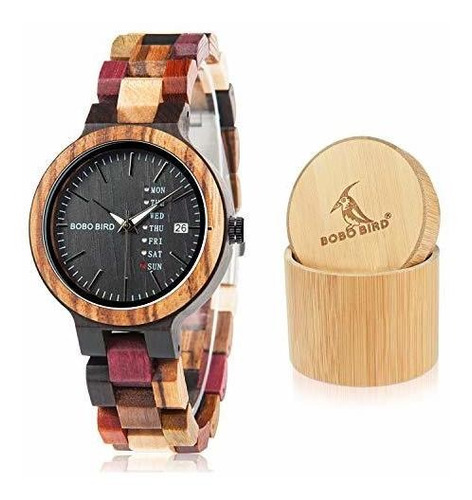 Bobo Bird Mujeres Relojes De Madera Relojes De Pulsera De Ma