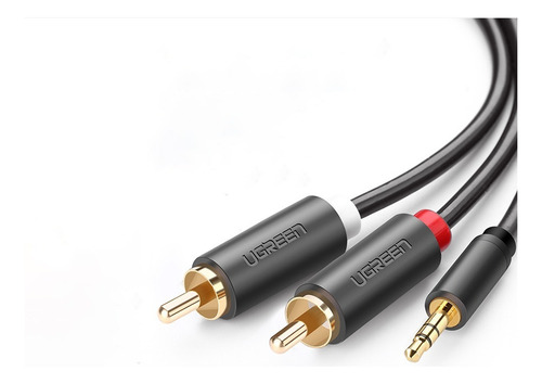 Cabo Ugreen 2 Rca Macho A 3,5 Mm 2m Conversor Auxiliar