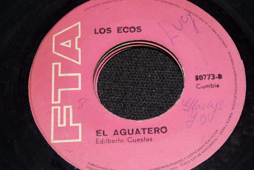 Jch- Los Ecos Linda Ketty / El Aguatero Cumbia 45 Rpm