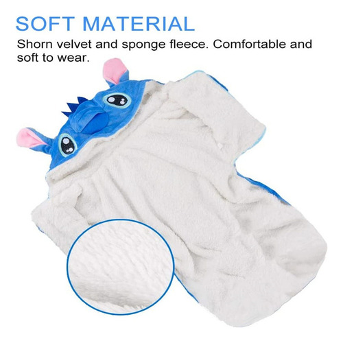 Navidad Ropa Para Mascotas Stitch, Abrigo Con Capucha,