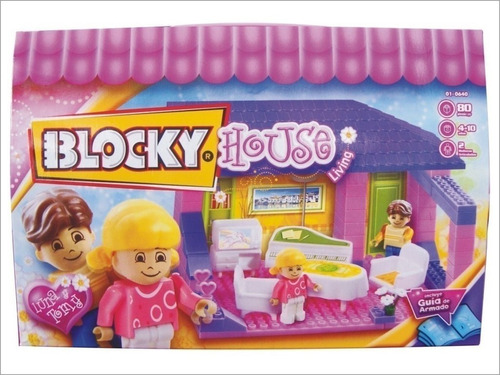 Blocky House Dormitorio Living O Baño 80 Piezas Envios