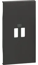 Comprar Cubre Tecla Usb 2 Modulos Negro Living Now Bticino