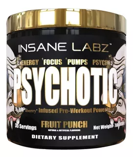 Pre Entreno Psychotic Gold 35 Servicios - Insane Labz