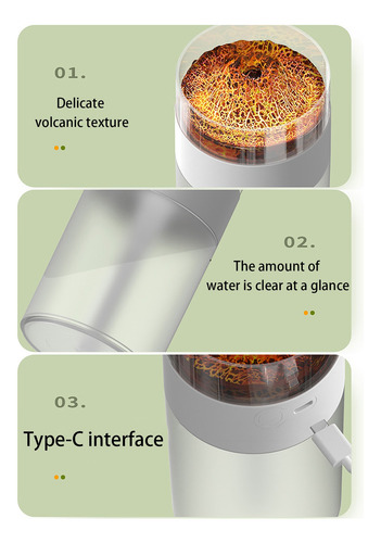 Humidificador De Luz O Simulated Volcano Colorful Vibes Plus
