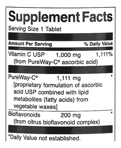 Vitamina C 1000 Mg 90tb Bioflavonoides Rosa Mosqueta Swanson Sabor No Aplica