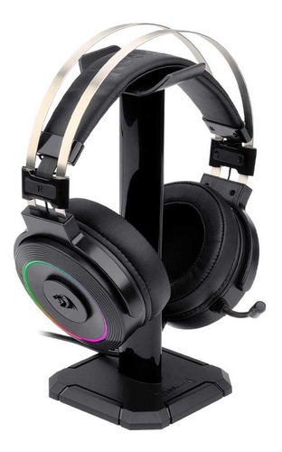 Imagen 2 de 8 de Auriculares gamer Redragon Chroma Lamia 2 black con luz rgb LED