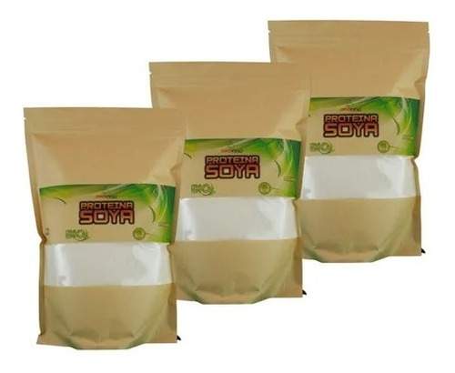 Pack 3kg Proteina De Soya ( Bolsa De Papel ) Envio Gratis !