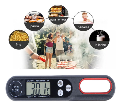 Termómetro Digital De Sonda Para Cocina Alimentos Líquidos