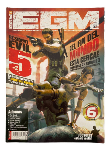 Revista Egm Electronic Gaming Monthly 11 2008 Resident Evil (Usado)