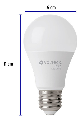 Lámpara Led A19 10w Luz Día Volteck 4 Pzas Caja 28006