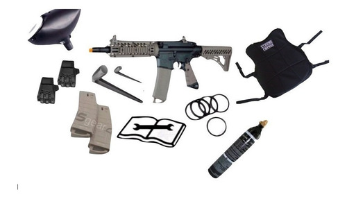 Imagen 1 de 6 de Marcadora Tippmann Tmc Magazine Magfed Guantes Gotcha Xtreme