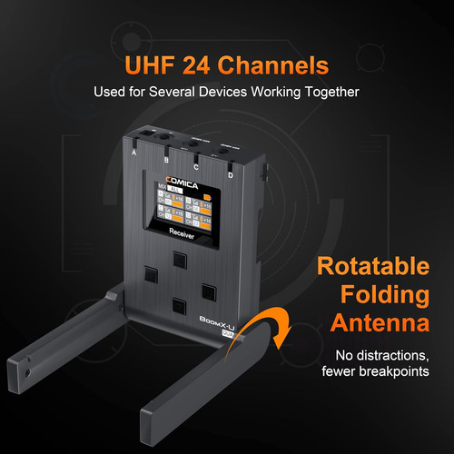 Micrófono De Solapa Inalámbrico Uhf, Boomx-u2 Qua Micrófono