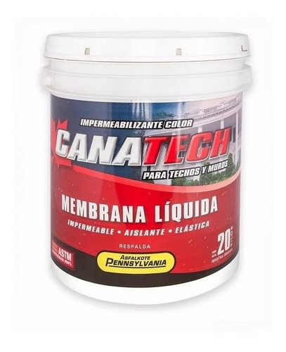 Pintura Membrana Liquida Impermeabilizante Canatech 20kg Eli