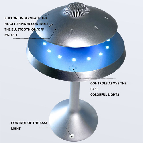 Bocina Flotante Bluetooth Genérica Plateada 5w Led