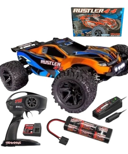 Traxxas Rustler 4x4 Brushed 67064-1 Bateria Y Cargador