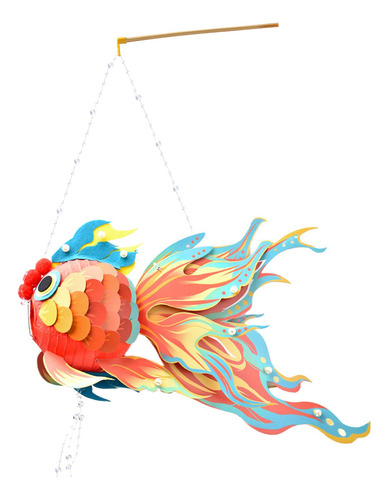 Linterna Del Festival Del Medio Otoño Linterna Koi Diy Rojo