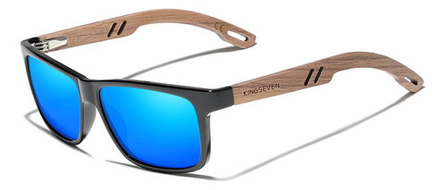 Kingseven Gafas De Sol Rectangulares Polarizadas De Madera P