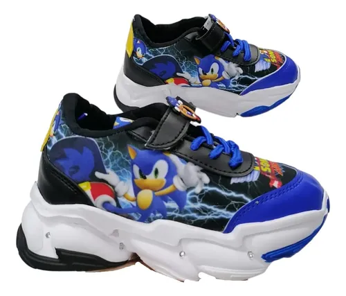 Tenis Deportivos Luces Calzado Infantil Zapatos azul sonic