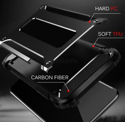 Imagem 2 de 2 de Capa Anti-impacto Hybrid Para Samsung Galaxy A02s - Preta