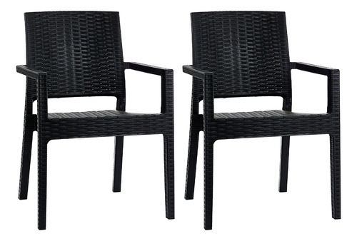 Set X2 Sillones De Ratan Milano Para Exterior Gardenlife
