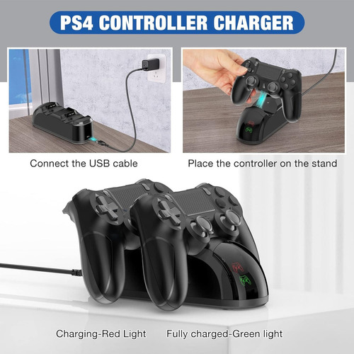 Estacion De Carga Para Joystick Ps4 Usb Yaeye