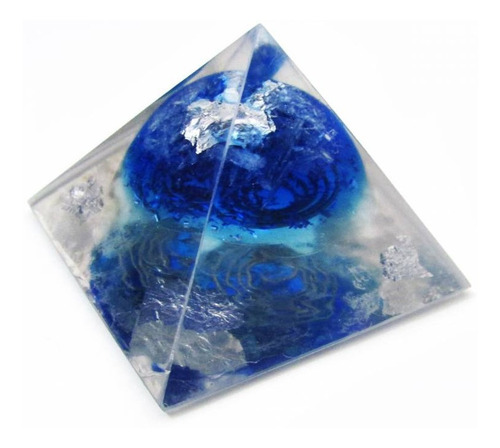  Orgonite Pirâmide Arcanjo Miguel - Raio Azul