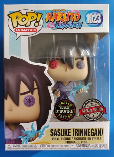Imagen 3 de 3 de Funko Pop Naruto * Sasuke Rinnegan Chase Glow In The Dark