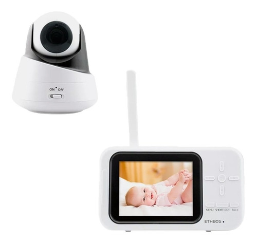 Baby Monitor Etheos Pantalla Lcd 3,5 300m Visión Nocturna