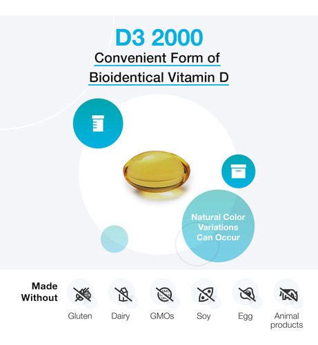Xymogen D3 2000 Iu Vitamina D3 120 Softgels Biodisponible