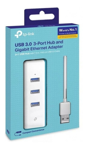 Imagen 3 de 7 de Adaptador Usb A Rj45 Ethernet Giga Tp-link Ue330 + 3 Usb Hub