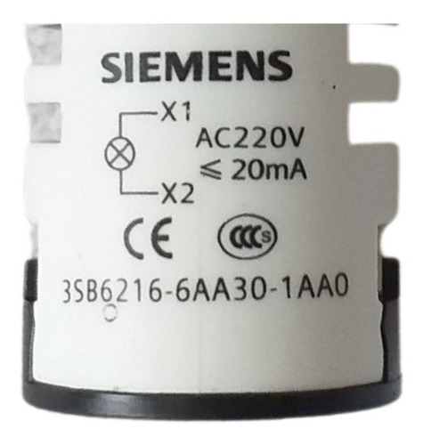 Sinaleiro Led Amarelo 3sb6216 6aa30 20ma Original Siemens