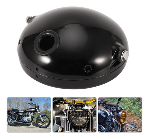 Cubierta De Faro Led De Motocicleta De Hierro De 7 Pulgadas