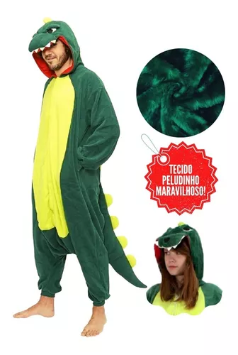 Pijama Fantasia Kigurumi Pikachu Macacão com Capuz Unissex