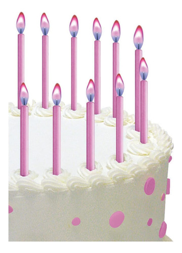Velas Color Llama - Rosa