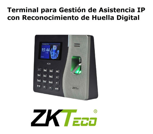 Imagen 4 de 9 de Terminal Para Gestión De Asistencia Ip Con Huella Zkteco
