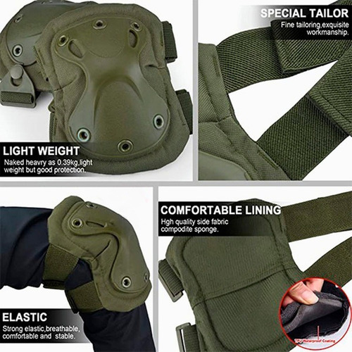 Imagen 10 de 10 de Rodilleras Coderas Militares Tacticas Tipo Swat ¡6 Colores!