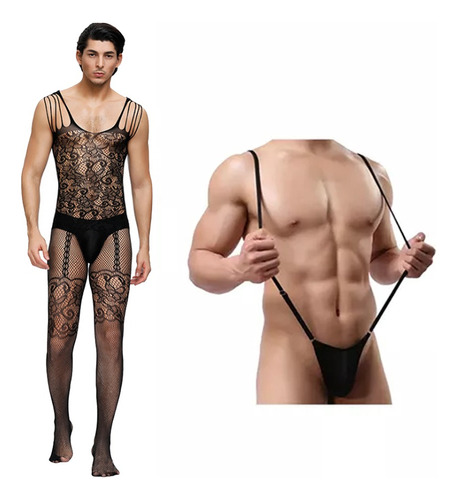 Sexy Tanga Lenceria Hombre Ropa Interior Suspensorio Corset