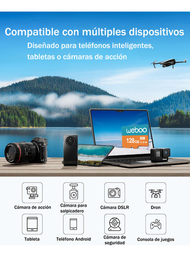 Cartão de memória Amyzavls Cartão de memória de 128gb Cartão Tf