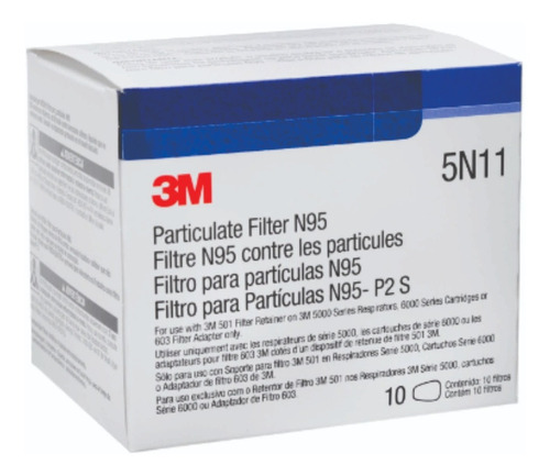 Filtro 3m 5n11 Para Material Particulado N95 X 5 Pares