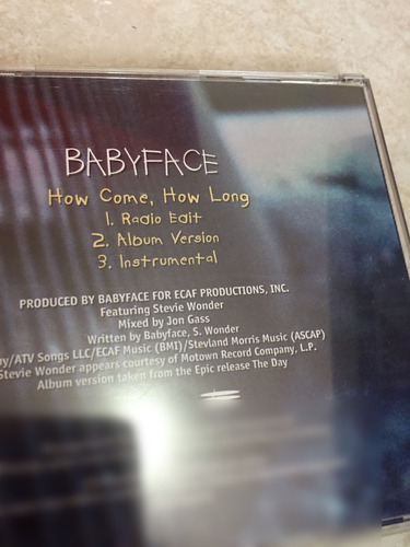 Babyface - How Come, How Long - Disco - Maxi Single (Usado)