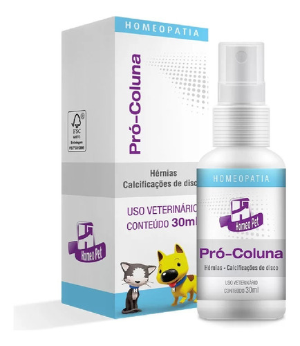 Pro Coluna 30ml Homeopatia Para Cães E Gatos - Real H