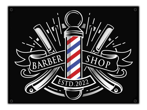 #1091 - Cuadro Vintage - Barber Shop Barberia Barba No Chapa