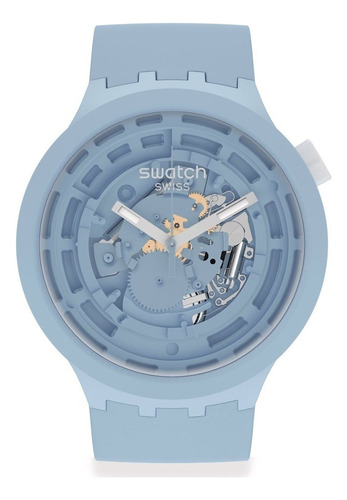 Reloj Swatch Unisex Bioceramic Big Bold C-blue Sb03n100 Azul