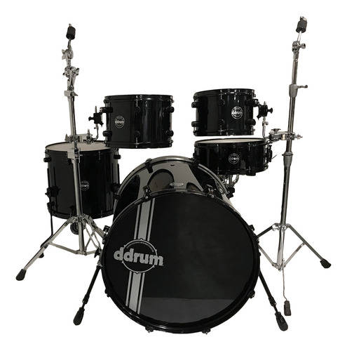 Bateria Acustica 5 Cuerpos Ddrum Reflex Bks Madera De Alder Color Negro