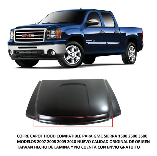 Cofre Gmc Sierra 1500 2007 2008 2009 2010 2011 2012 2013