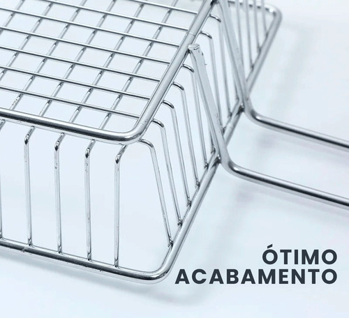 05 Cestos Grande P/ Servir Porções Frango Frituras Batata
