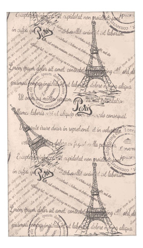 Toalla Mano Vintage Torre Eiffel Texto Descolorido Letra X