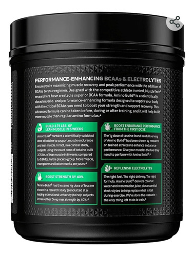 Aminoácidos Bcaa + Polvo De Electrolitos Muscletech 600g