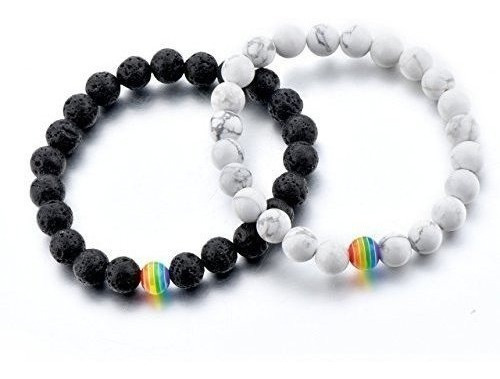 Pulsera De Relacion De Madera De Roble De La Ciudad Lgbt 2 